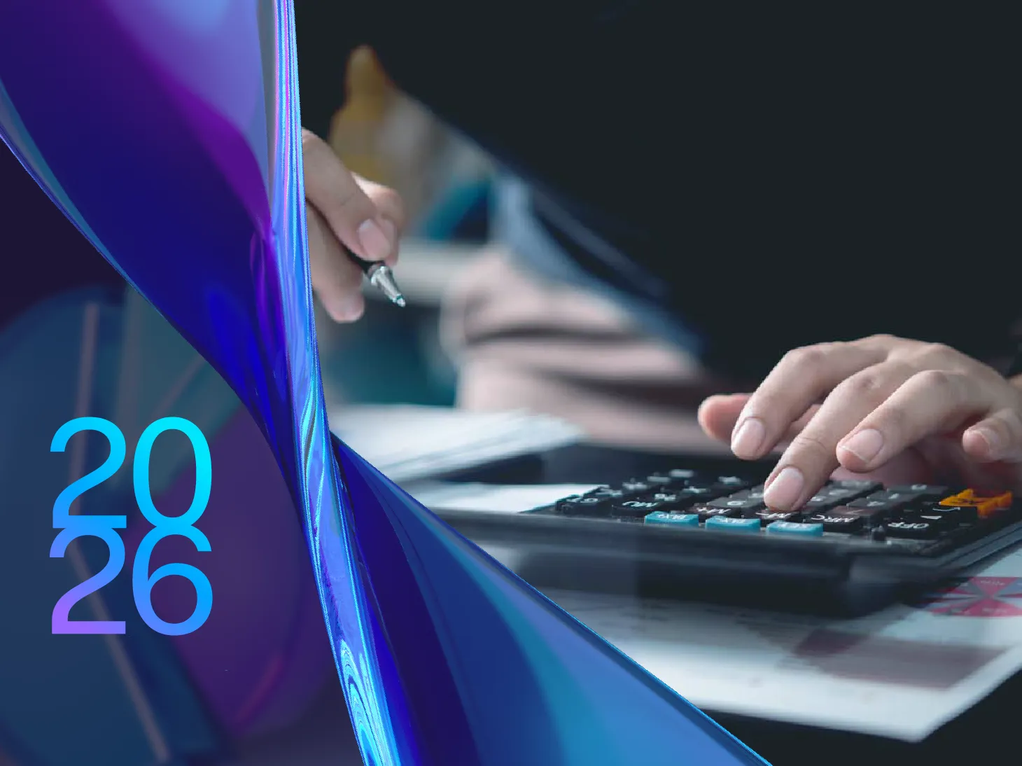 Person using calculator