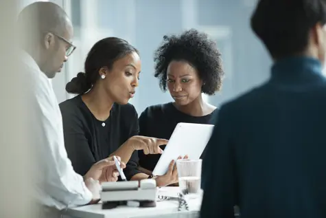 a group in discussion