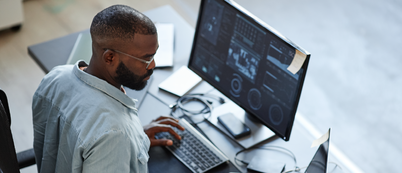 Man on computer