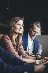 two people sat down