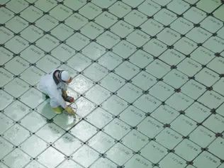 Worker testing material
