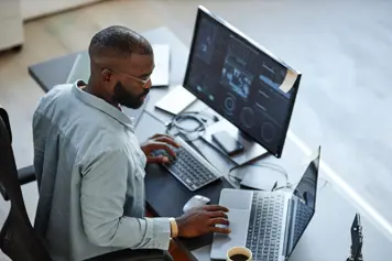 Person working at their desk