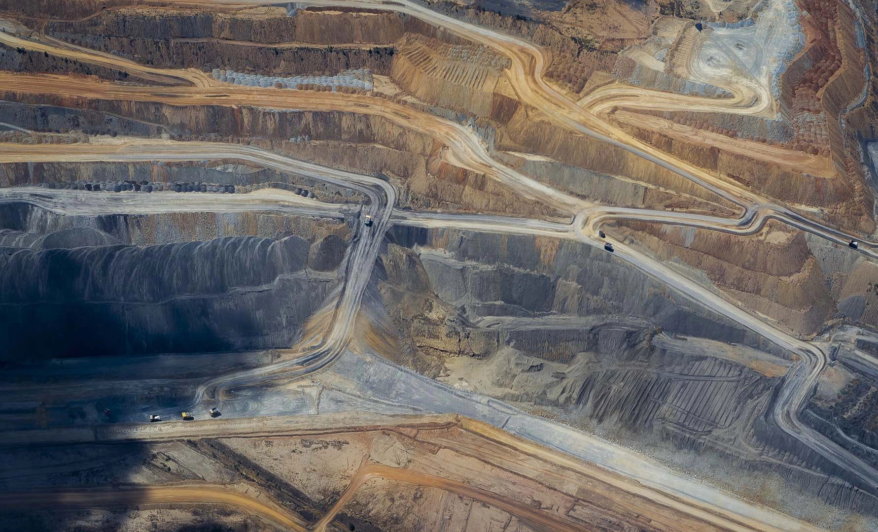 Arial view of works site