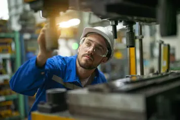 Worker in a factory