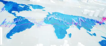 International map with networks