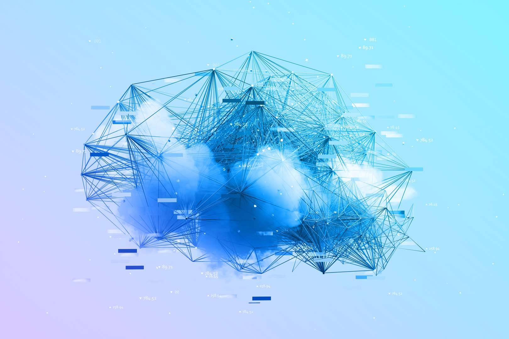 A representation of cloud data and connections