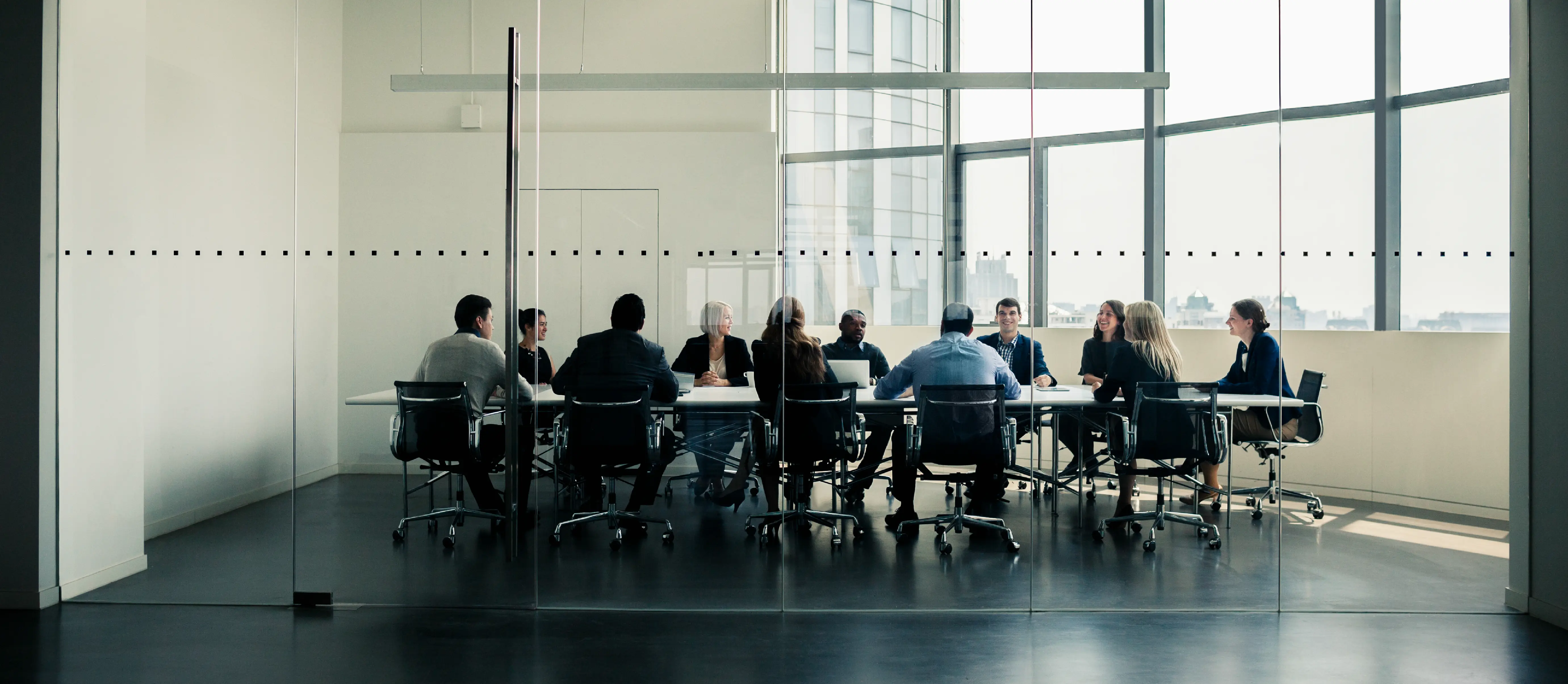 Meeting room with people